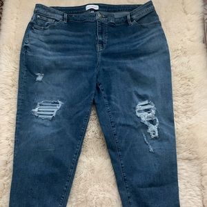 Lane Bryant capri pants flex magic waist band signature fit Sz 20 boyfriend cut